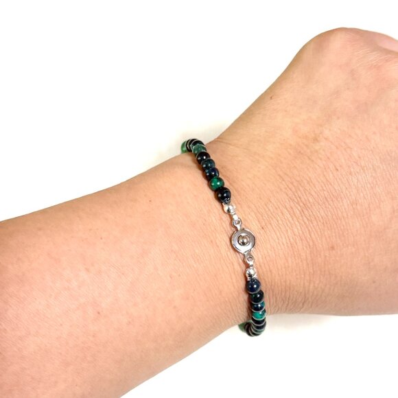 2/$20, Green Multi Stone Bracelet, Genuine Malachite, Nephrite & Chryocolla - Picture 8 of 9